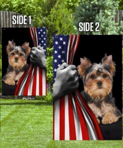 yorkie flags flagwix™ yorkshire terrier american flag 3379