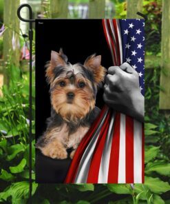 yorkie flags flagwix™ yorkshire terrier american flag 4665