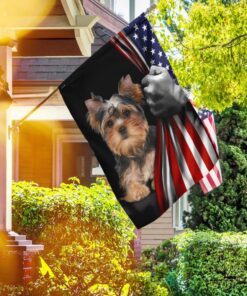 yorkie flags flagwix™ yorkshire terrier american flag 6722