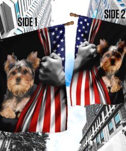 yorkie flags flagwix™ yorkshire terrier american flag 6958