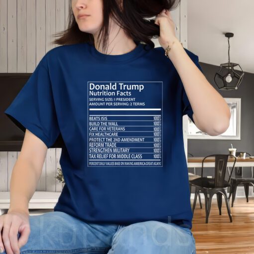 Donald Trump Nutrition Facts T-Shirts