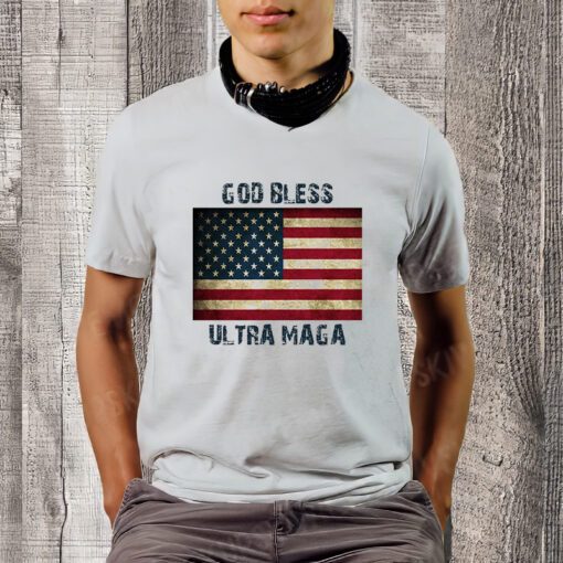 God Bless Ultra Maga United States Flag T-Shirt