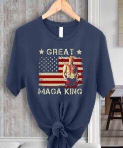 Great Maga King Trump USA Flag ShirtS