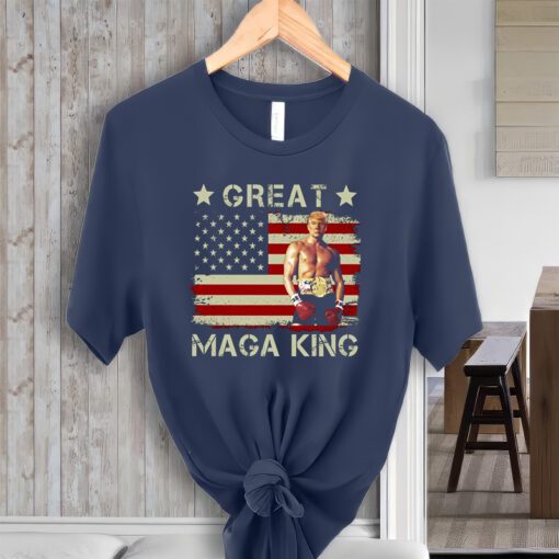 Great Maga King Trump USA Flag ShirtS