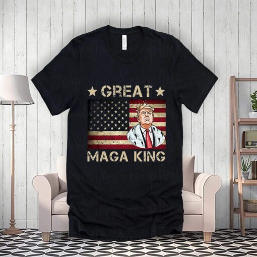 Great Maga King Trump USA Flag ShirtS