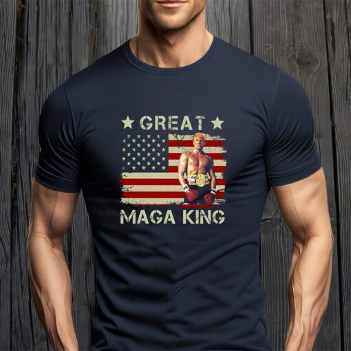 Great Maga King Trump USA Flag T-ShirtS