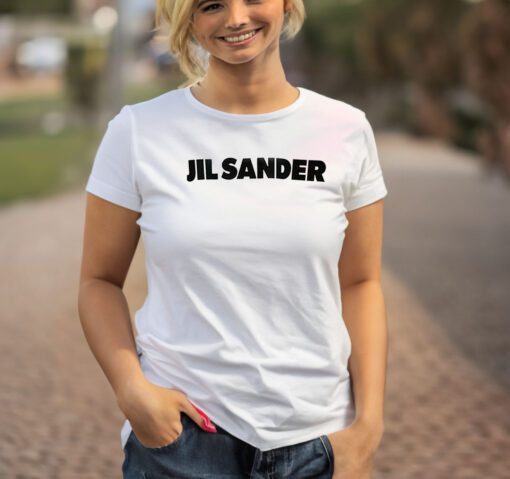 Jil Sander Logo Printed Crewneck T-Shirt, Jil Sander T Shirt