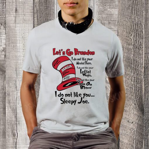 Lets Go Brandon Cat In The Hat Funny Maga Shirt