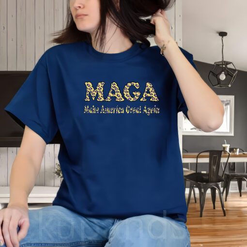 MAGA Loving Pink Leopard Make America Great Again Shirt