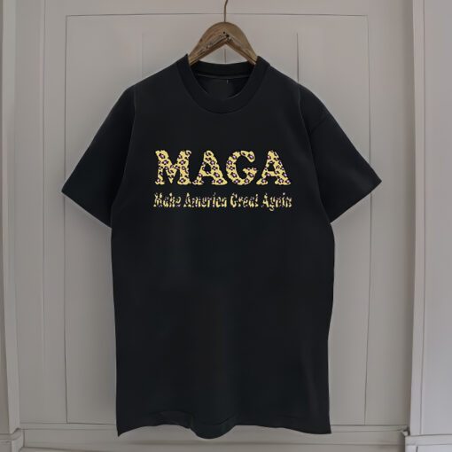 MAGA Loving Pink Leopard Make America Great Again T-Shirt