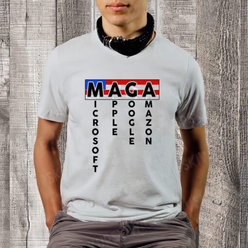 MAGA Microsoft Apple Google Amazon T-Shirts