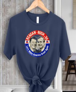 Reagan Bush 1980 Let's Make America Great Again Shirts