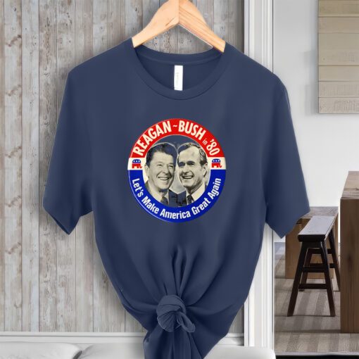 Reagan Bush 1980 Let's Make America Great Again Shirts