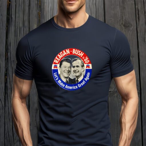 Reagan Bush 1980 Let's Make America Great Again T-Shirts