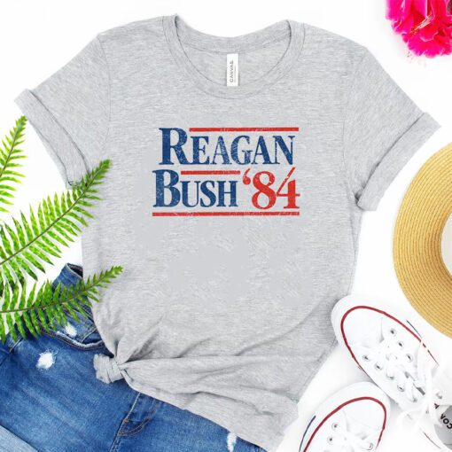 Reagan Bush 84 Conservative Republican T Shirts