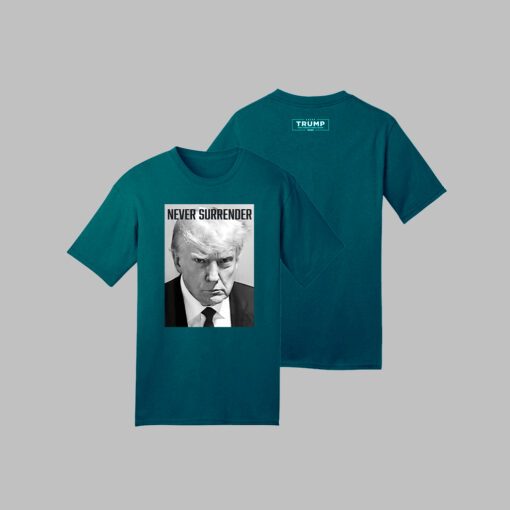 Trump Mug Shot - Donald Trump Mug Shot - Never Surrender Shirts