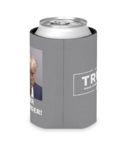 Trump Never Surrender Beverage Cooler Gray Right