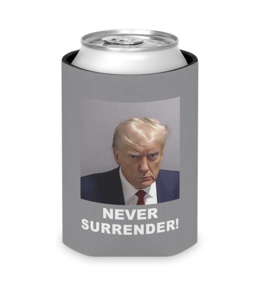 Trump Never Surrender Beverage Cooler Grays