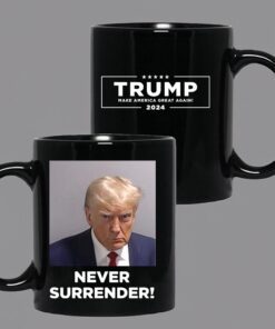 Trump Never Surrender Coffee Mug maga