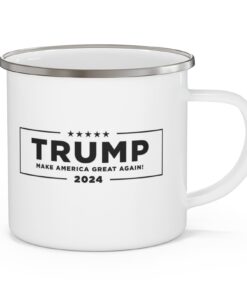 Trump Never Surrender Enamel Camping Mug Right