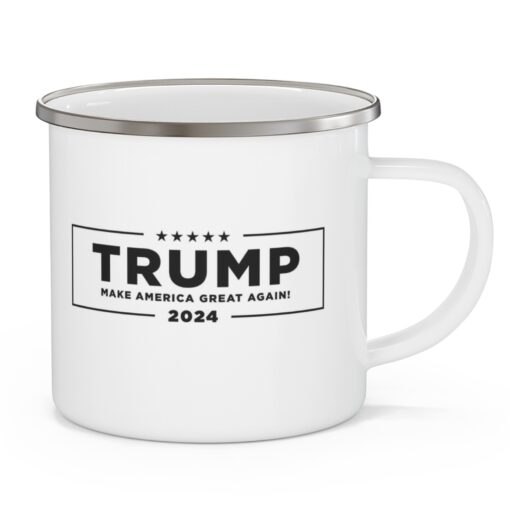 Trump Never Surrender Enamel Camping Mug Right