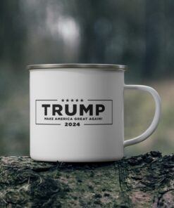 Trump Never Surrender Enamel Camping Mugs