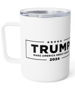 Trump Never Surrender Insulated Coffee Mug, 10oz Left