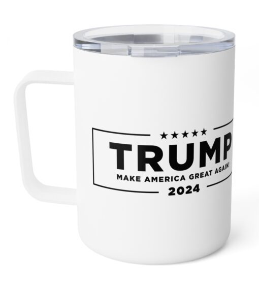 Trump Never Surrender Insulated Coffee Mug, 10oz Left