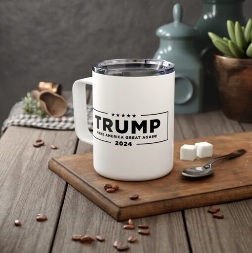 Trump Never Surrender Insulated Coffee Mugs, 10oz