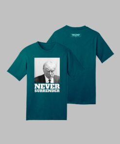 Trump Never Surrender Mug Shot T-Shirt