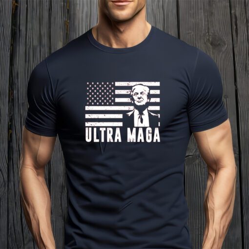 Ultra Maga Donald Trump Usa Flag T-ShirtS