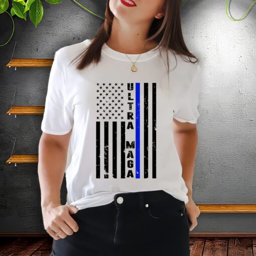 Ultra Maga Police Officer USA Flag Shirts