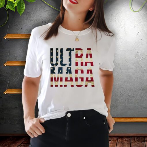 Ultra Maga USA Flag ShirtS