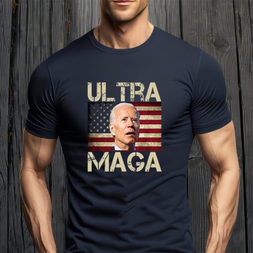 Ultra Maga Usa Flag Joe Biden Funny T-ShirtS