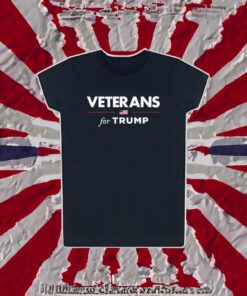 Veterans for Trump Navy Fitted Women's Jersey Shirts