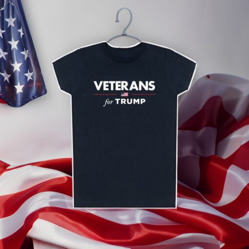 Veterans for Trump Navy Fitted Women's Jersey T-Shirt