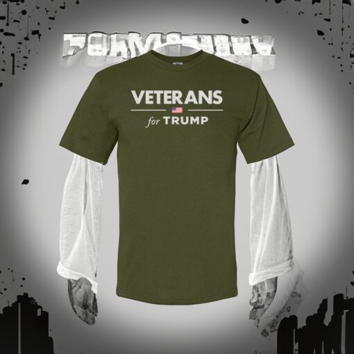 Veterans for Trump Olive 100% Cotton Shirts