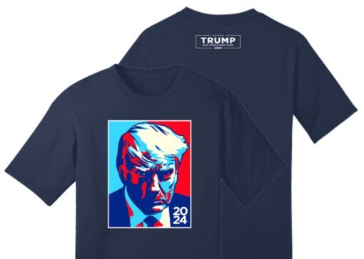 Trump Colorblock Navy Cotton T-Shirts Back