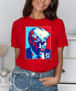 Trump Colorblock Red Cotton T-Shirts