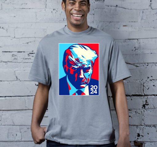 Trump Colorblock White Cotton Shirt