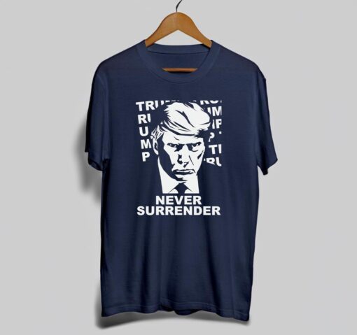 Trump Mugshot Never Surrender Iconic T-Shirt