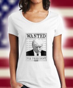 Trump Wanted Shirts - Ladies V-Necks