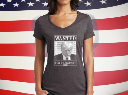 Trump Wanted T-Shirt - Ladies V-Necks