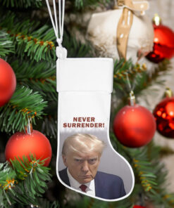 Trump Never Surrender Christmas Holiday Stockings