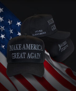 TRUMP NEVER SURRENDER BLACK MAGA HAT