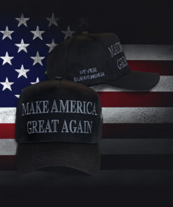 TRUMP NEVER SURRENDER BLACK MAGA HAT CAP