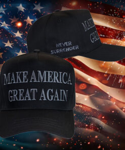 Dark Day Trump NEVER SURRENDER MAGA HAT6