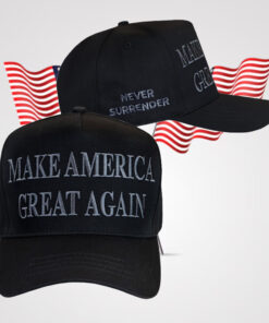 Donald J. Trump Never Surrender Black MAGA Hat1