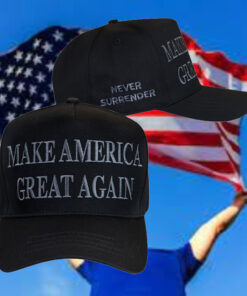 Never Surrender Black MAGA 2024 Hat2