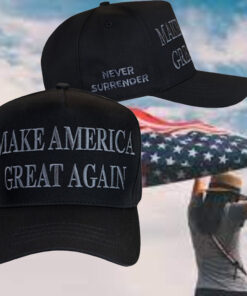 Never Surrender MAGA Trucker Hat